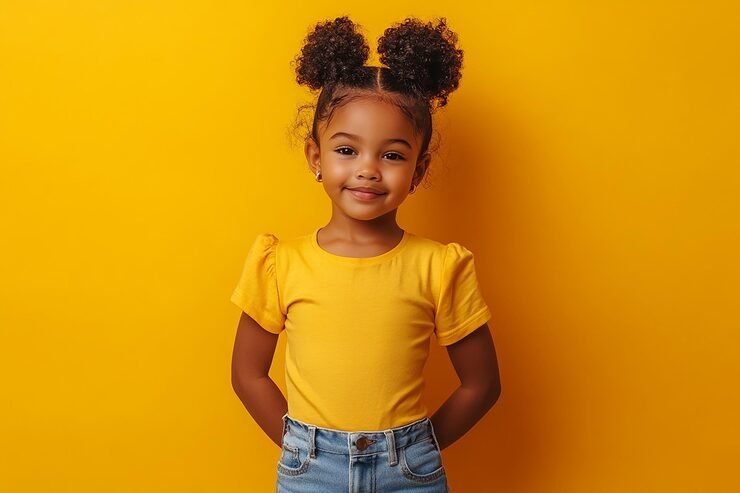 Photographie Enfants Noirs Americains Fille Style Vie Heureux 1288657 161443